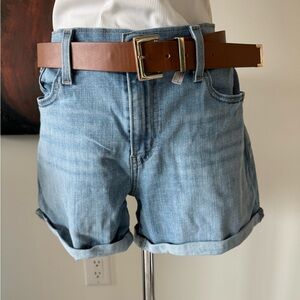 Women’s denim shorts, **BELT NOT INCLUDED**